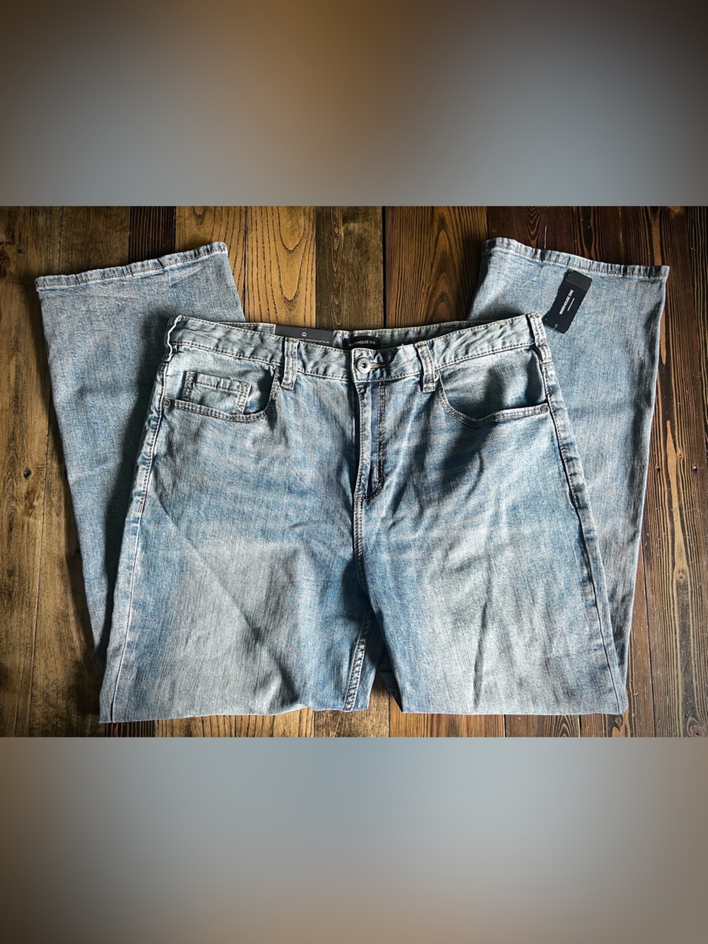 NWT Warehouse One Loose Fit Jeans 34x30 Medium Wash Baggy Denim Y2K Style men’s
